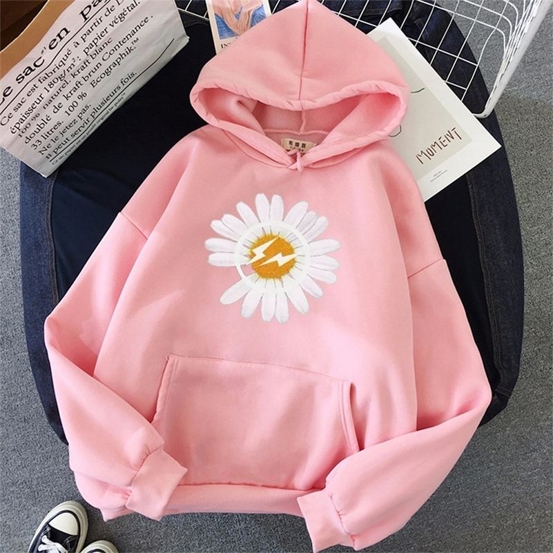 Compra Sudadera Con Capucha De Girasol Rosa De Gran Tamaño Mujeres Con  Capucha Con Capucha Con Capucha Con Capucha De Mujeres De Manga Larga Floja  Para Mujer 20127 Barato | Entrega Rápida