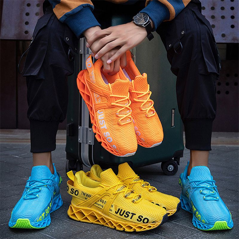 Men Blades Running Shoes Summer Breathable Mesh Surface Blade Sharp