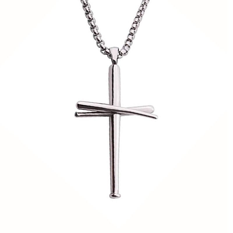 2021 Cross Necklace Baseball Bats 