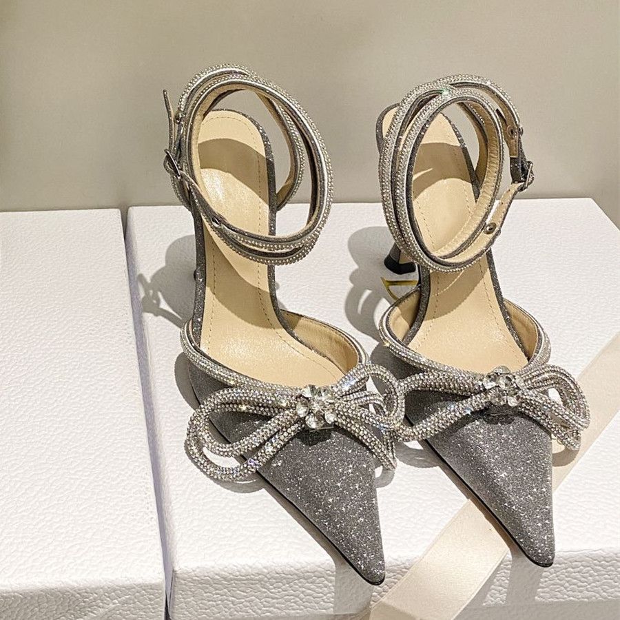 Shiny Grey Heel 9cm