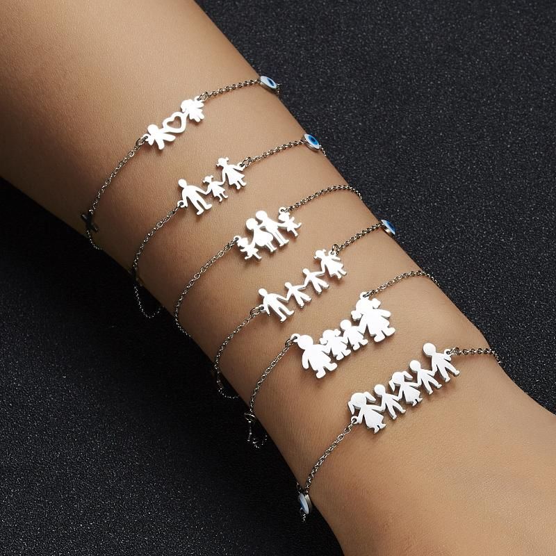 Pavimentación té Sumergido Charm Pulseras Miembros de la familia Pulsera de acero inoxidable Silver Equal Ojos Cruz Tallado Brazalete Pavimentación té Sumergido Charm Pulseras Miembros de la familia Pulsera de acero inoxidable Silver Equal Ojos Cruz Tallado Brazalete