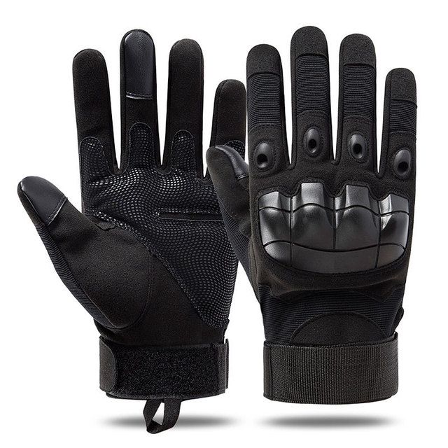 Svarta taktiska handskar fullfinger