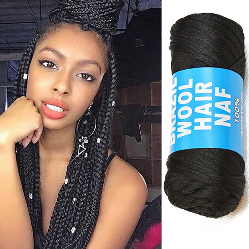 Brazil Brazilian Wool Hair Fiber Braids Yarn Wig Polypropylene Yarn Woolen  Yarn Ball