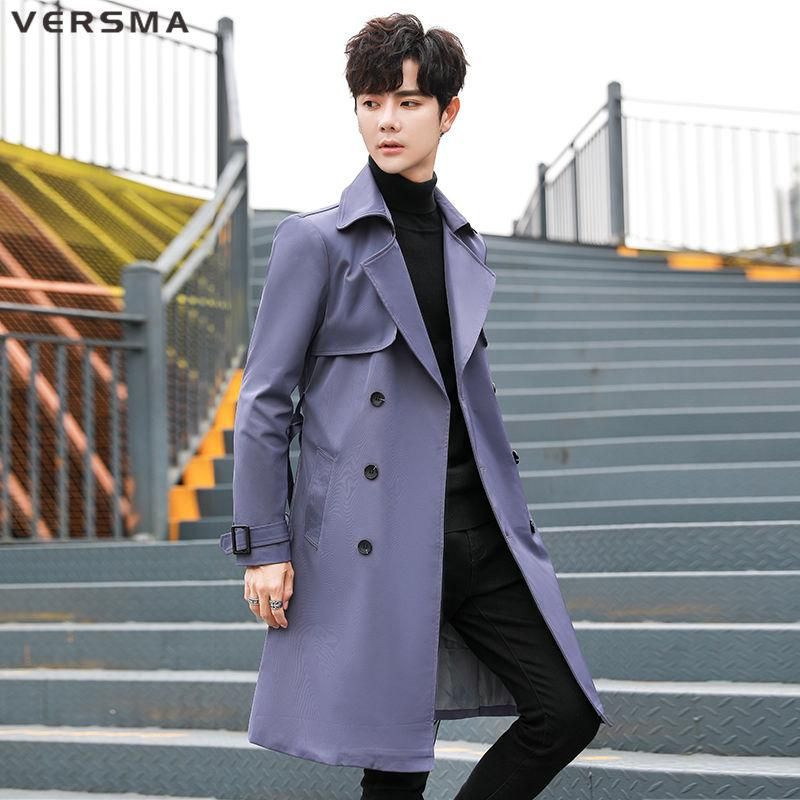 Compra Fanquinas Para Hombre Abrigos Versma Doble Breasted Largo Detective  Black Abrigo Hombres Japonés Streetwear Hombre Impermeable Cortamocho Drop  Drop Barato | Entrega Rápida Y Calidad | Es.Dhgate