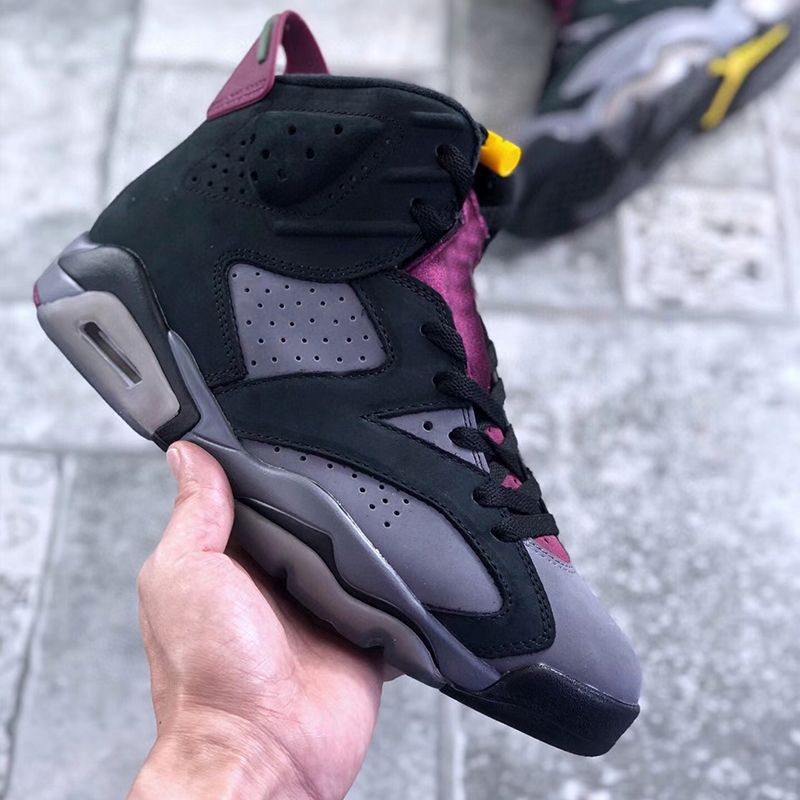Bordeaux Mens Basketball Shoes 6s Black 