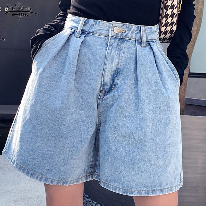 short largo feminino jeans