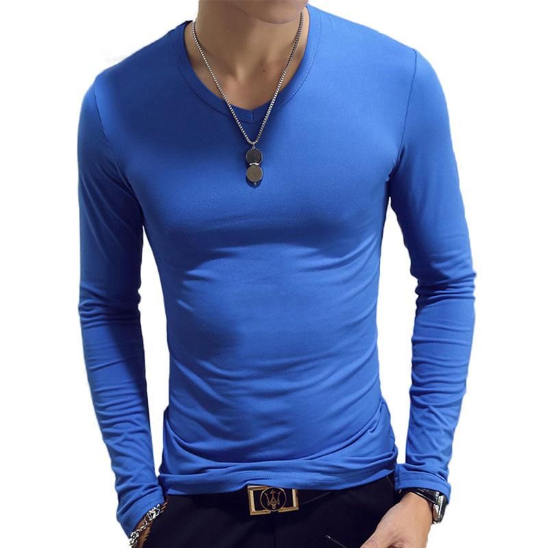 LIGNT BLÅ V-NECK