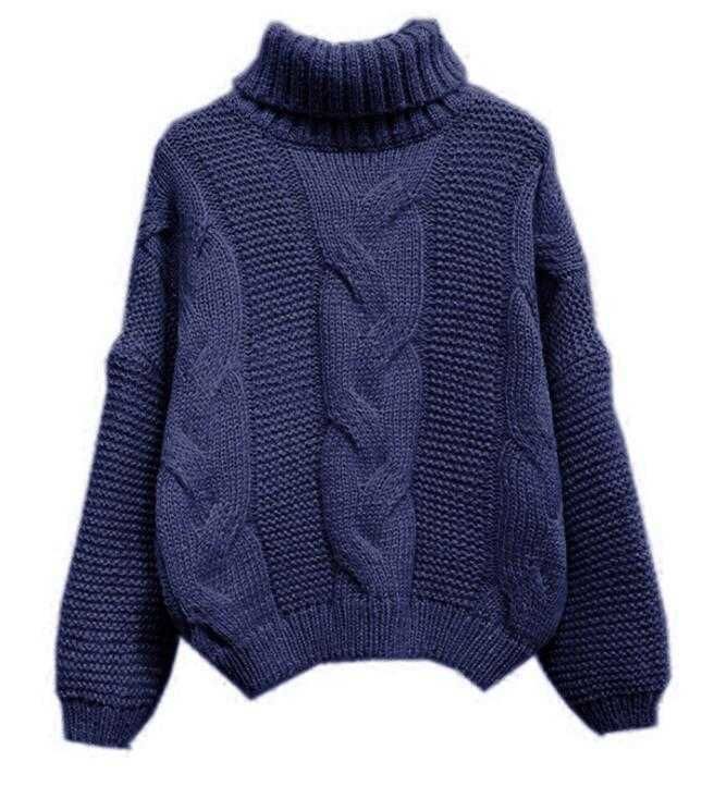 진한 파란색 스웨터