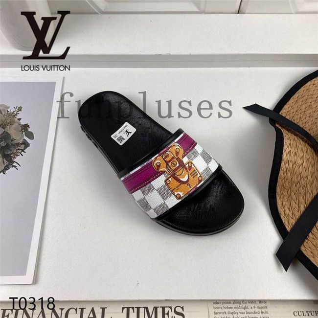 LouisVuitton Louis Vuitton Slippers LV Brand Designer Slides For Men Women  Fashion Luxury White Red Flat Bottoms Sandals Slide From Funpluses, $70.36