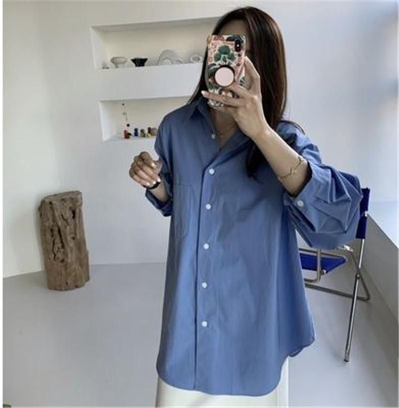 Compra Blusas Para Mujer Camisas Boyfriend Casual Blusa Camisa Mujeres  Otoño Estilo Coreano Vintage Cuello De Giro De Manga Larga Blusas De Gran  Tamaño Barato | Entrega Rápida Y Calidad | Es.Dhgate