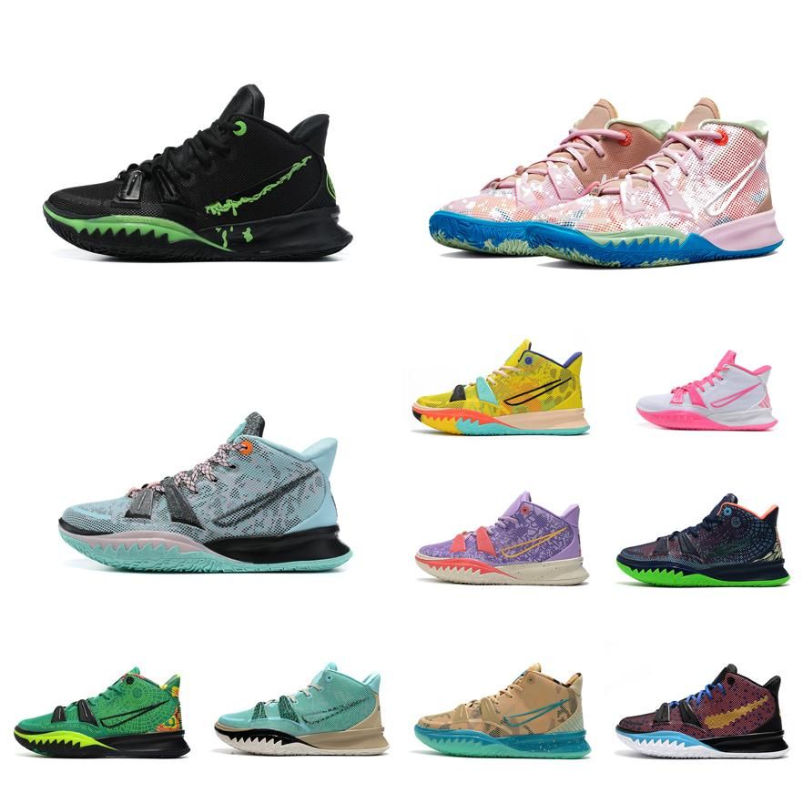 Compre Hombre Kyrie 7 Zapatos De Baloncesto Para Mujer Irving Kyries VII  Sneakers Negro Verde Halloween Tía Pearl Pink Unite World Sponge Tennis Con  Caja A 28,45 € Del Nikeonline | Es.Dhgate.Com
