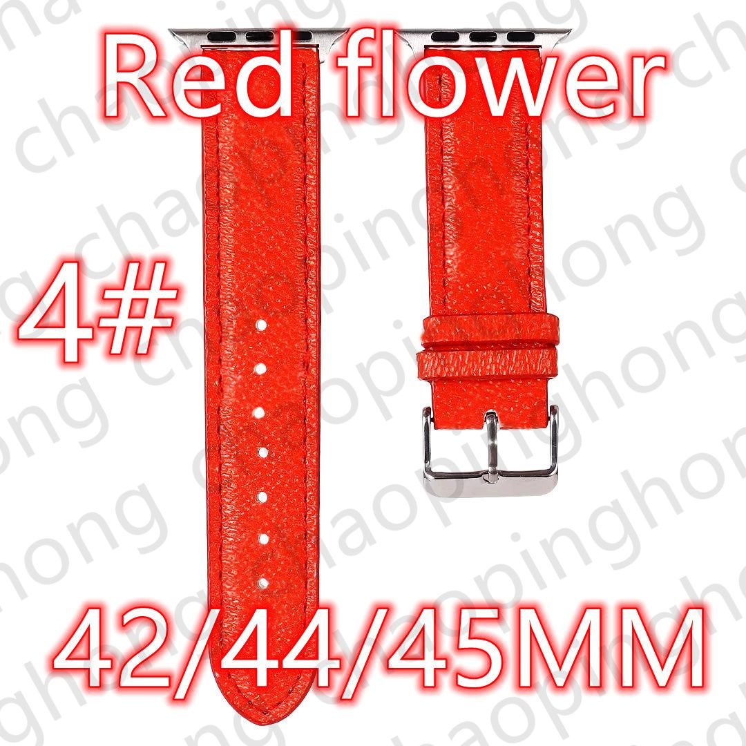 4#42/44/45/49mm rote Blume+V Logo