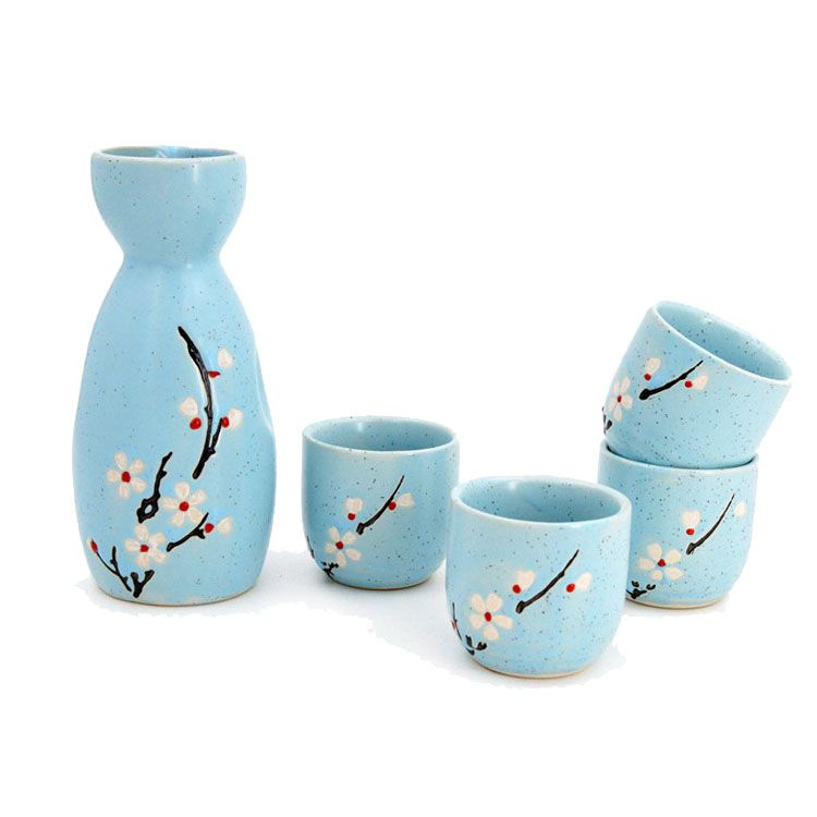 1 bouteille 4 tasses Set - Skyblue