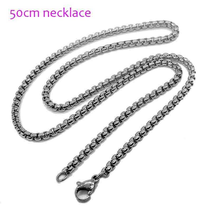50см серебряное ожерелье