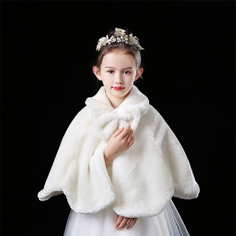New Princess Wedding Flower Girl Bolero Long Sleeve Shrug Jacket Kids Clothes