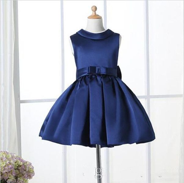 Flower Girl Dresses For Weddings Elegant Knee Length Crew Neckline Cap