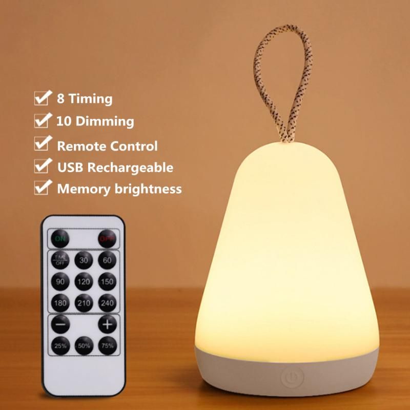 Luz de Nocturna Led Lámpara de mesa Regulable Usb Recargable Luz de Nocturna Led Lámpara de mesa Regulable Usb Recargable