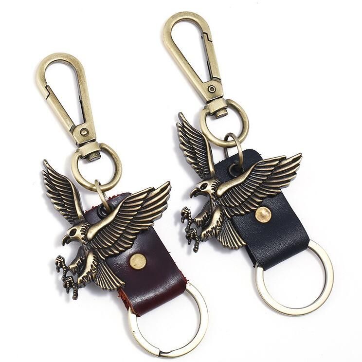 Cute Leather Car Keychains For Women Men, Lion Key Ring Wrist