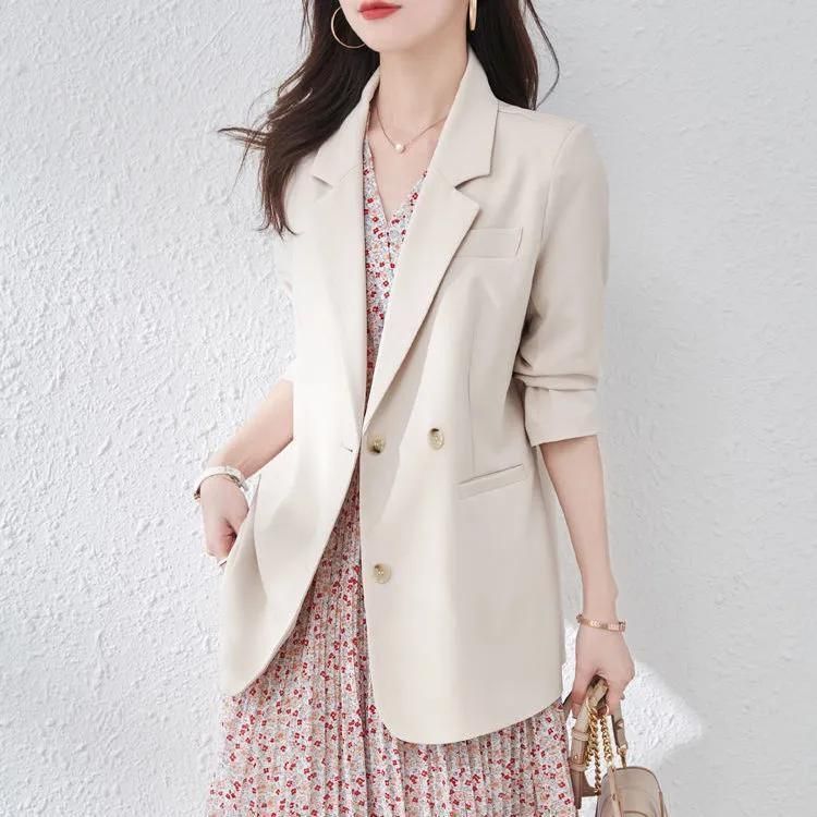Compra Traje De Mujer Blazers Blazers Mujeres 2021 Primavera Verano Moda  Blazer Chaqueta Femenino Casual Sólido Top Elegante Oficina Lady Wear  Abrigo Cuello Muesca Barato | Entrega Rápida Y Calidad | Es.Dhgate