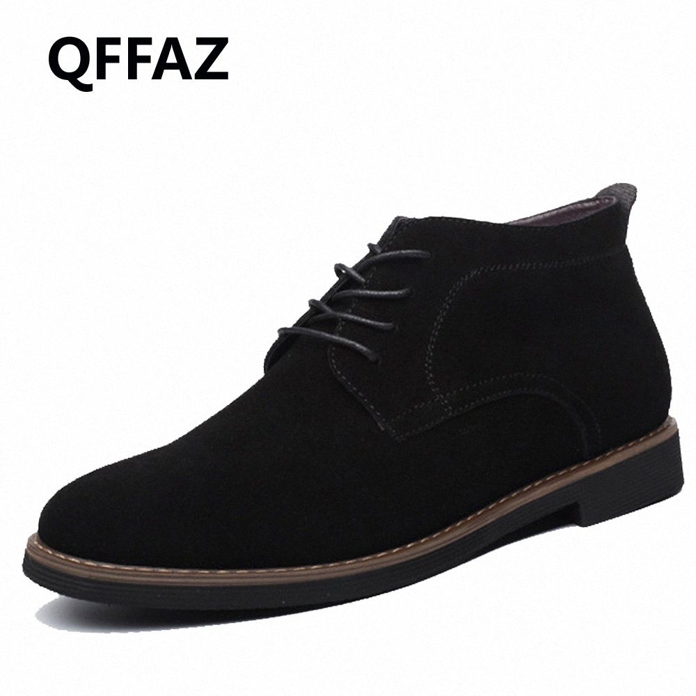 Compre QFFAZ Marca Masculino De Gamuza De Cuero Zapatos Para Hombres Botas  De Hombre Sólido Casual Cuero Otoño Invierno Botines Talla Grande 38 45  Botas No 7 Bootie Fr 769h # A