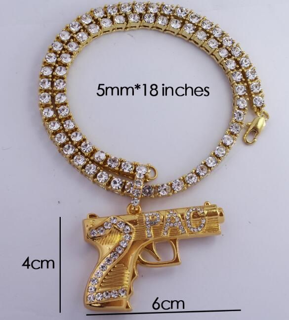 Cz Chain Gun Pendant