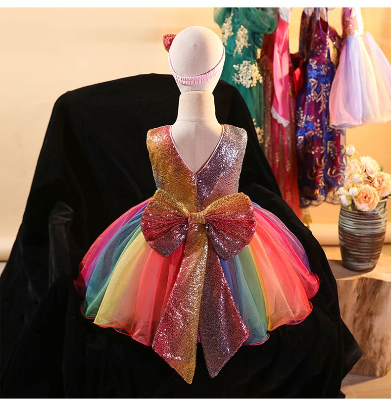Compra 2021 Moda Colorido Bebé Ropa Vestidos Elegantes Para Niñas Niña Niña  Princesa Vestido + Diadema Vestido De Fiesta Para 1 5 Años Barato | Entrega  Rápida Y Calidad | Es.Dhgate