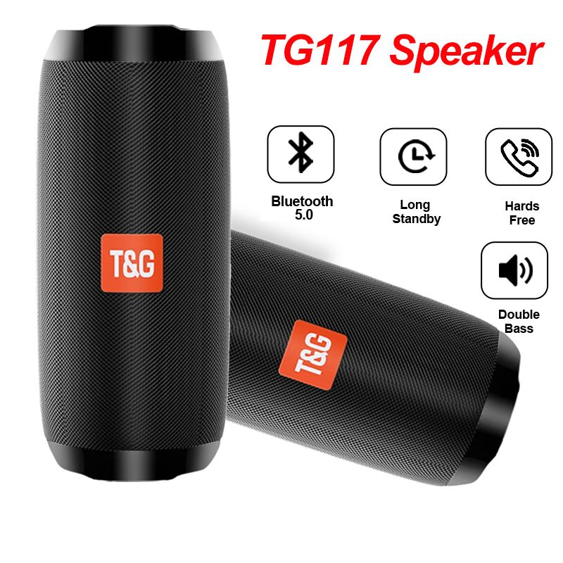 TG117 Portátil HiFi Sem Fio Sem Fio À Prova D 'Água USB Bluetooth-Compatible Speakers Suportes TF Subwoofer Loudspeaker FM Radio Aux