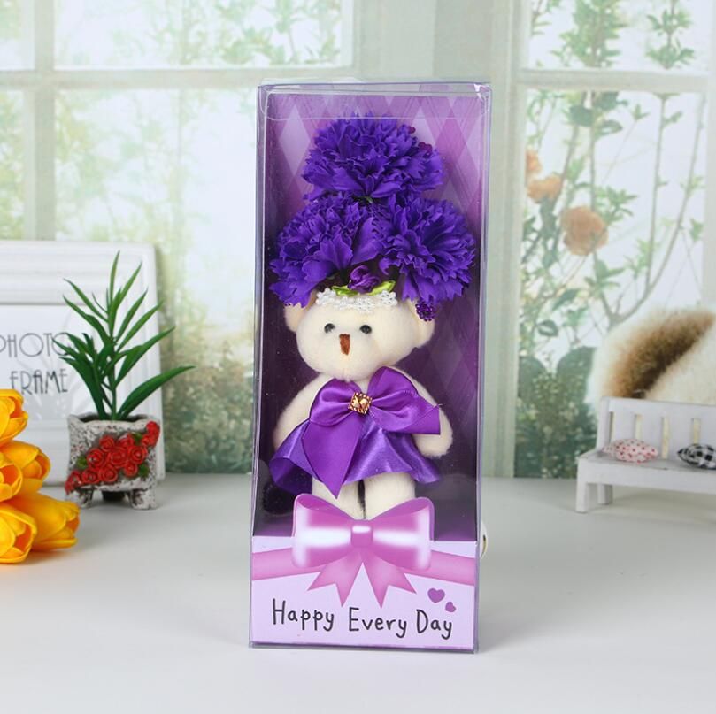 Purple Carnation with gift box