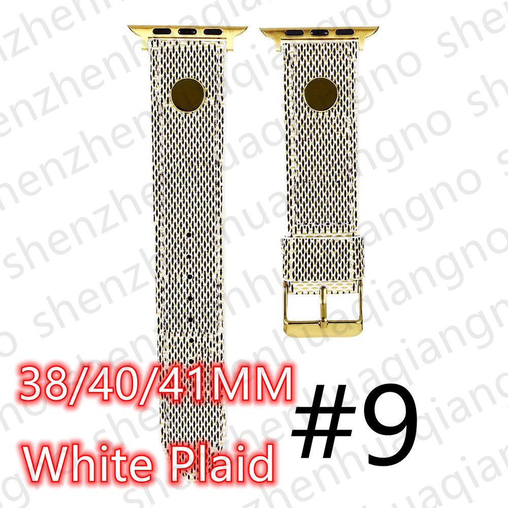 9 # 38/40 / 41mm witte plaid