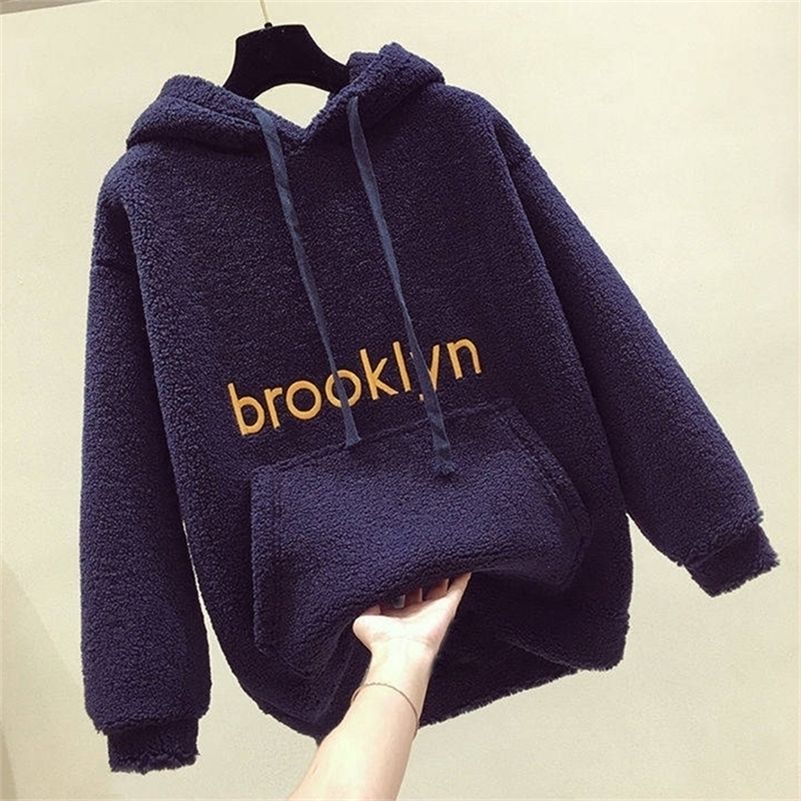 Compra Sudadera Mujer NUEVA Invierno Sudaderas Gruesas CALIENTE CALIENTE  Cashmere Hoodies Sudadera Con Capucha Sudadera Fleece Tops Casuales Carta  Sudaderas Con Capucha Mujer Y200917 Barato | Entrega Rápida Y Calidad |  Es.Dhgate