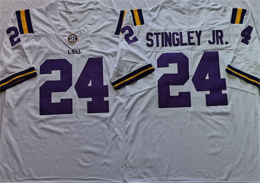 24 Derek Stingley White Jersey