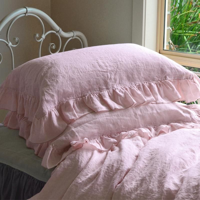 ruffled edge pillowcases