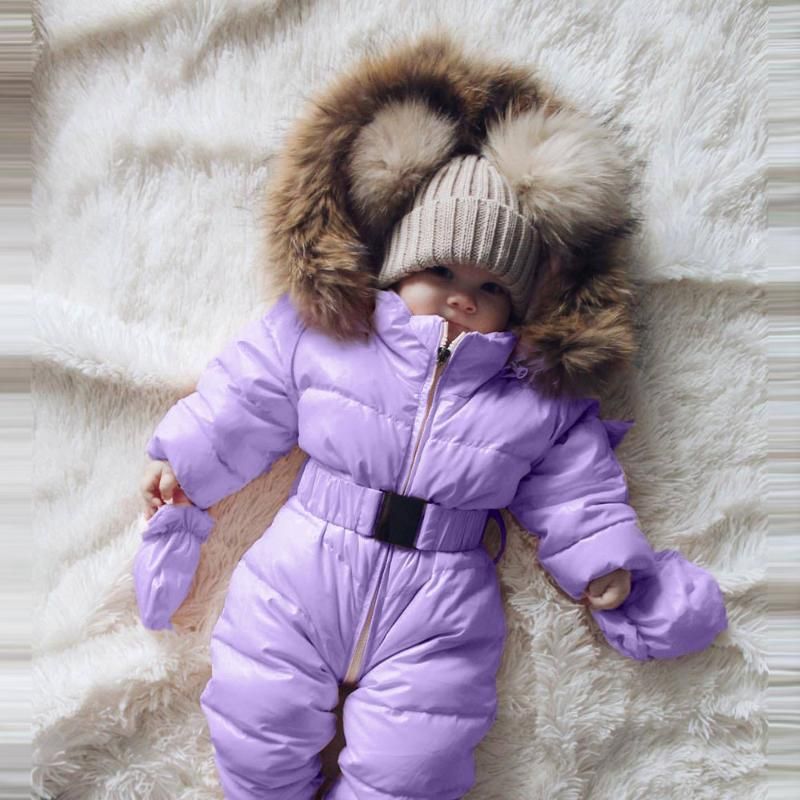 Combinaisons de neige épaisses et chaudes pour bébé, vêtements d'hiver pour  fille et garçon, veste