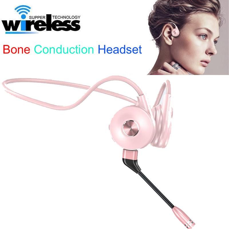 Bone Conduction Wireless Bluetooth Cell Phone Earphones None In-ear Vibrator Speaker Gaming Headset HD Sound Long Endurance Touch Key Headphones For Smartphones