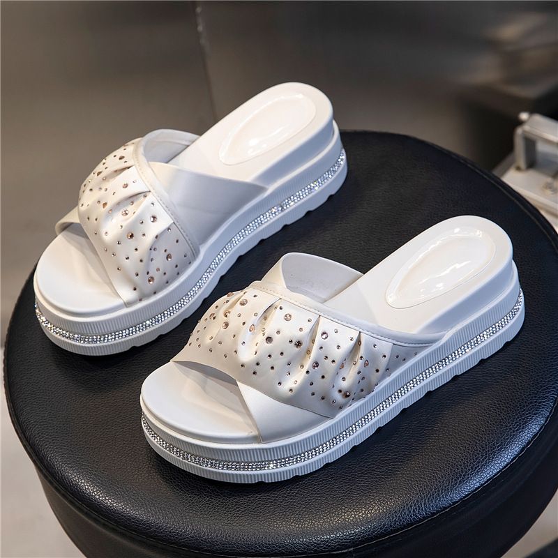 Zapatillas de dibujos animados de verano clásico de moda perezosos resueltos gruesos de tacones de tacones Zapatillas de dibujos animados de verano clásico de moda perezosos resueltos gruesos de tacones de tacones