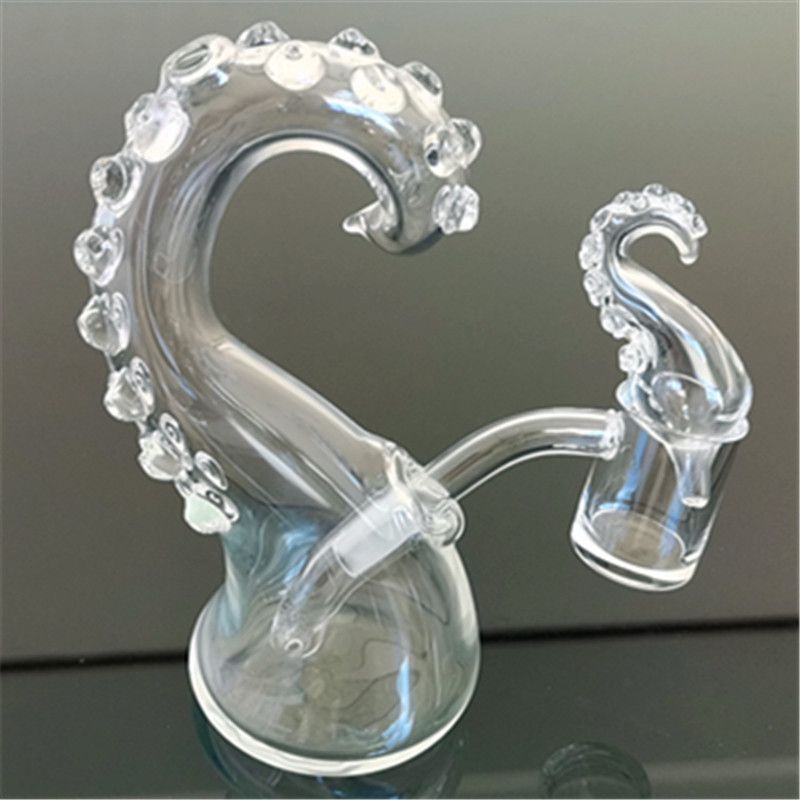Forma della barba del polpo di Bong di vetro con la femmina di 10mm femminile del dewar giungini dei narghini di acqua Bong