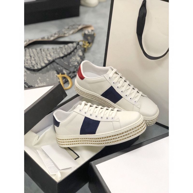 Compra Gucci Shoes 2021 Venta De Zapatos Populares Casual Zapatos Casuales  ACE Green Azul Rayas Rayas Bee Tiger Serpiente Love Sneakers Hombres Y  Mujeres Tamaño Grande 35 41 Barato | Entrega Rápida