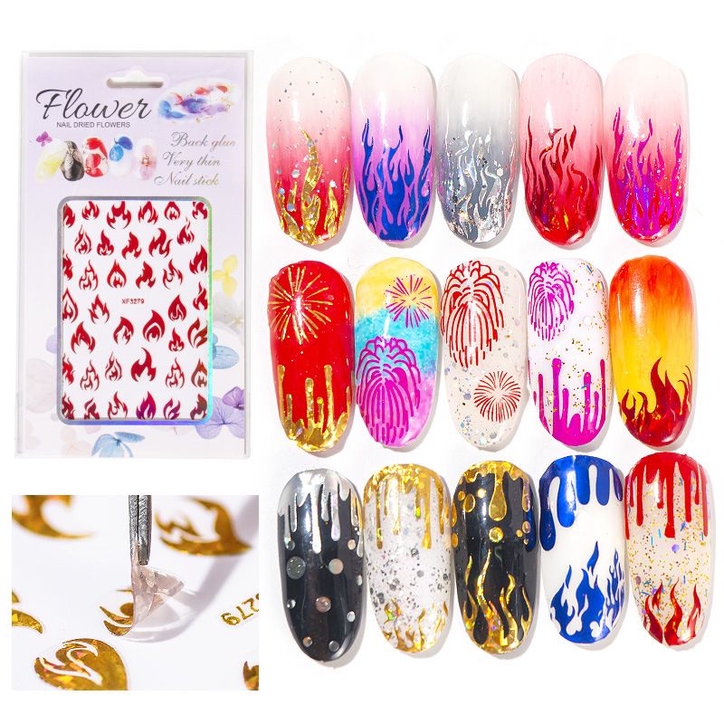 Etiqueta Engomada Multicolor De La Manicura Nail Art Sticker Etiqueta Engomada Multicolor De La Manicura Nail Art Sticker