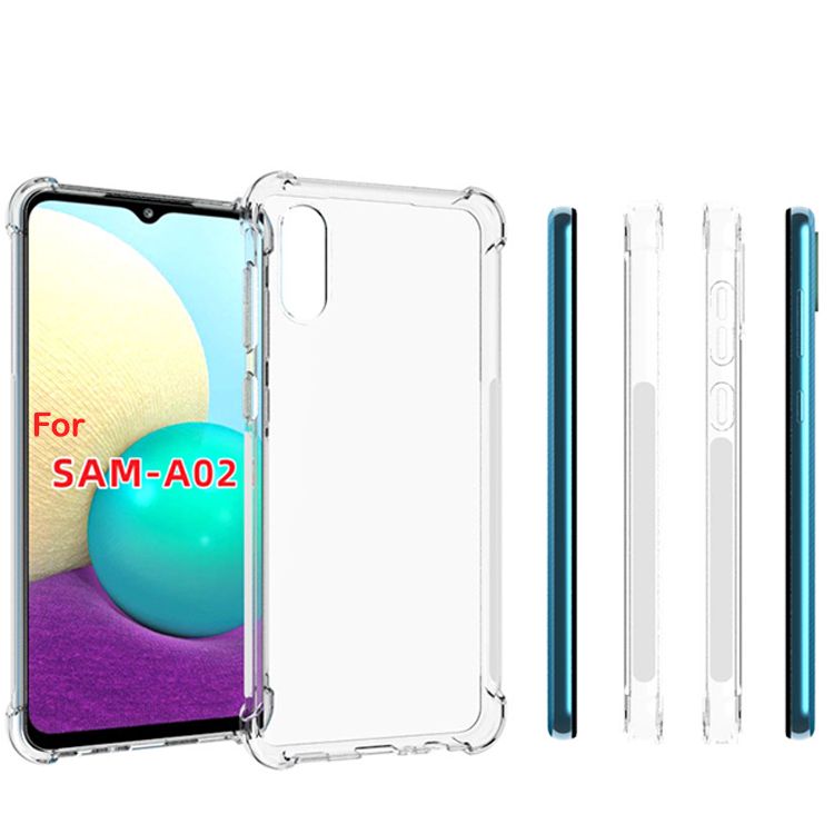 Compre Para Samsung Galaxy A02S A02 A32 A12 5G J4 Plus Case Limpar Anti  Knock Edge Transparente TPU Capa Traseira Em Granel De Cases Para Celulares  | DHgate.Com