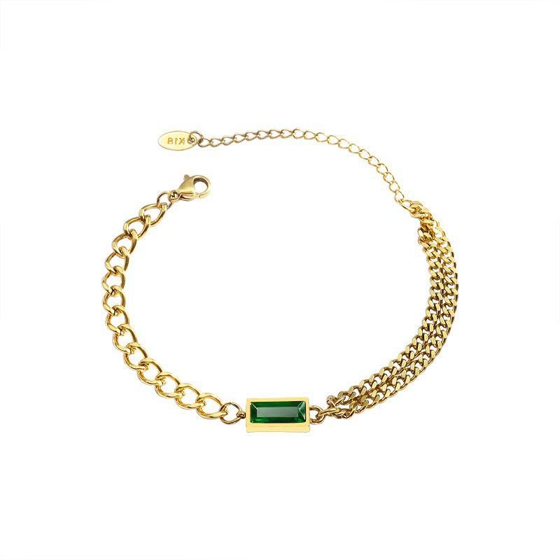 braccialetto verde oro
