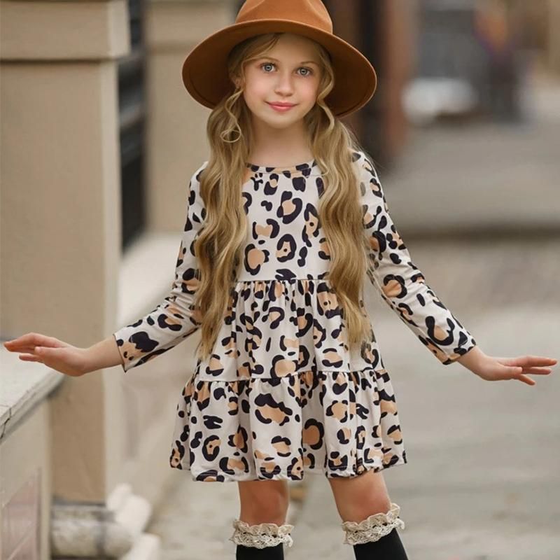 Girls Dresses 2 3 4 5 6 Years Leopard Printed Spring Dress For Girls Casual  Tutu Sundress Little Kids Girl Fashion Long Sleeve Clothes From Encharm,  $18.02 | Dhgate.Com