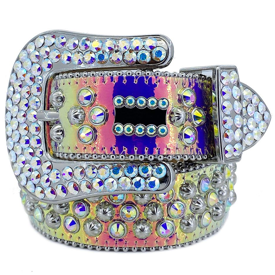 Multicolor with silver buckle