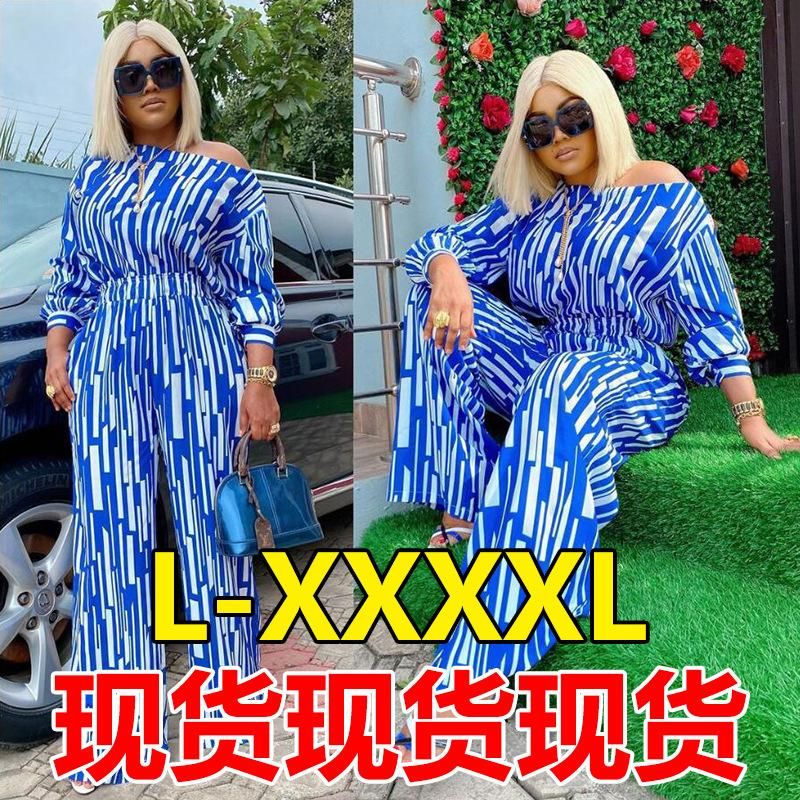 Compra Chándal De Mujer L 4XL Tamaño De Gran Tamaño Impresión De Rayas  Stiletto Hombro De Manga Larga Hombro Fashion Fashion Casual Traje Girl  Sets Outfits Lounge Wear Barato | Entrega Rápida
