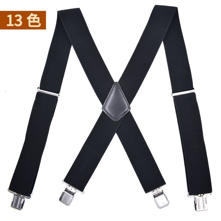 Tiradores de talla grande pantalones para hombres de servicio pesado con clips tirantes