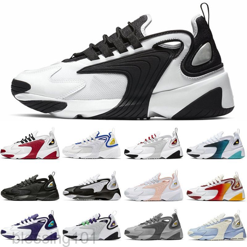 newest Zoom 2K M2K Tekno 2000 Casual Shoes for mens women Purple Grey Black  White Creamy White Royal blue sneaker trainer sports shoes TT11
