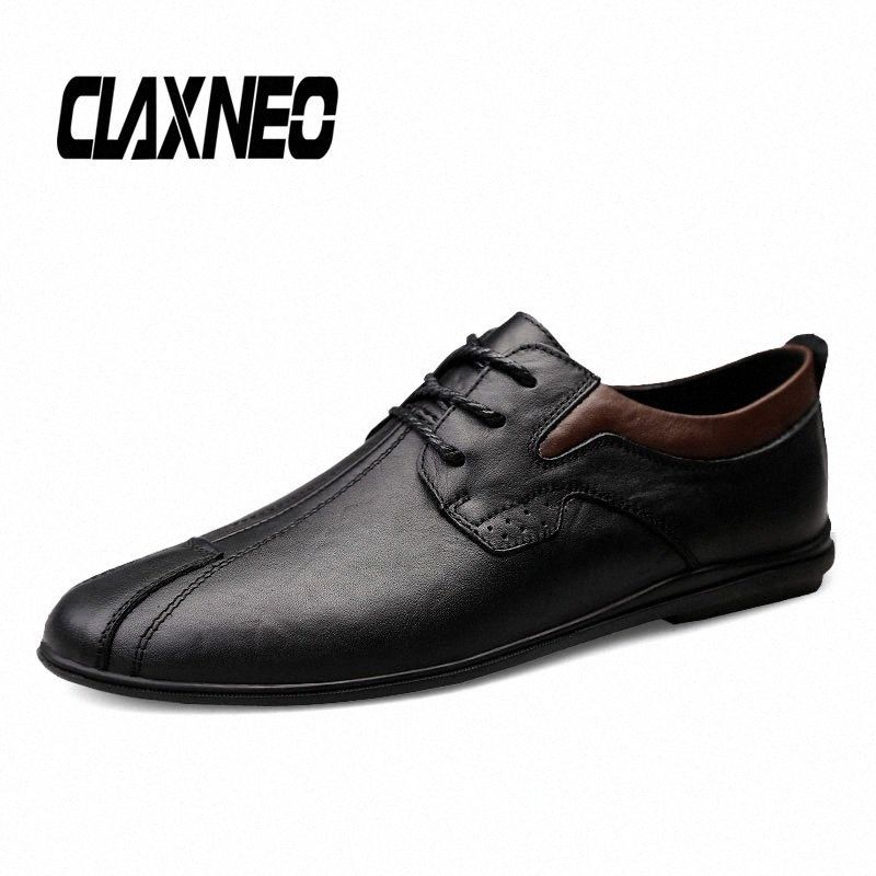 Claxneo zapatos diseño moda zapato de masculino calzado casual cuero apartamento clax caminando