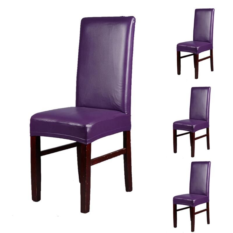 紫色の中国4個の椅子の椅子のカバー