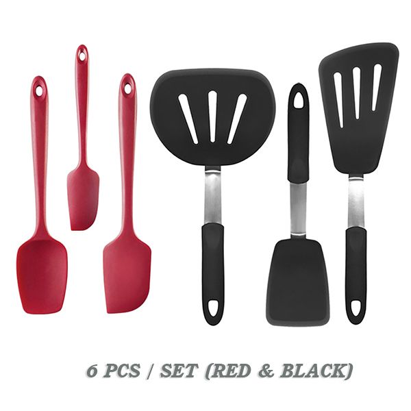 6 pcs / set (red & black))