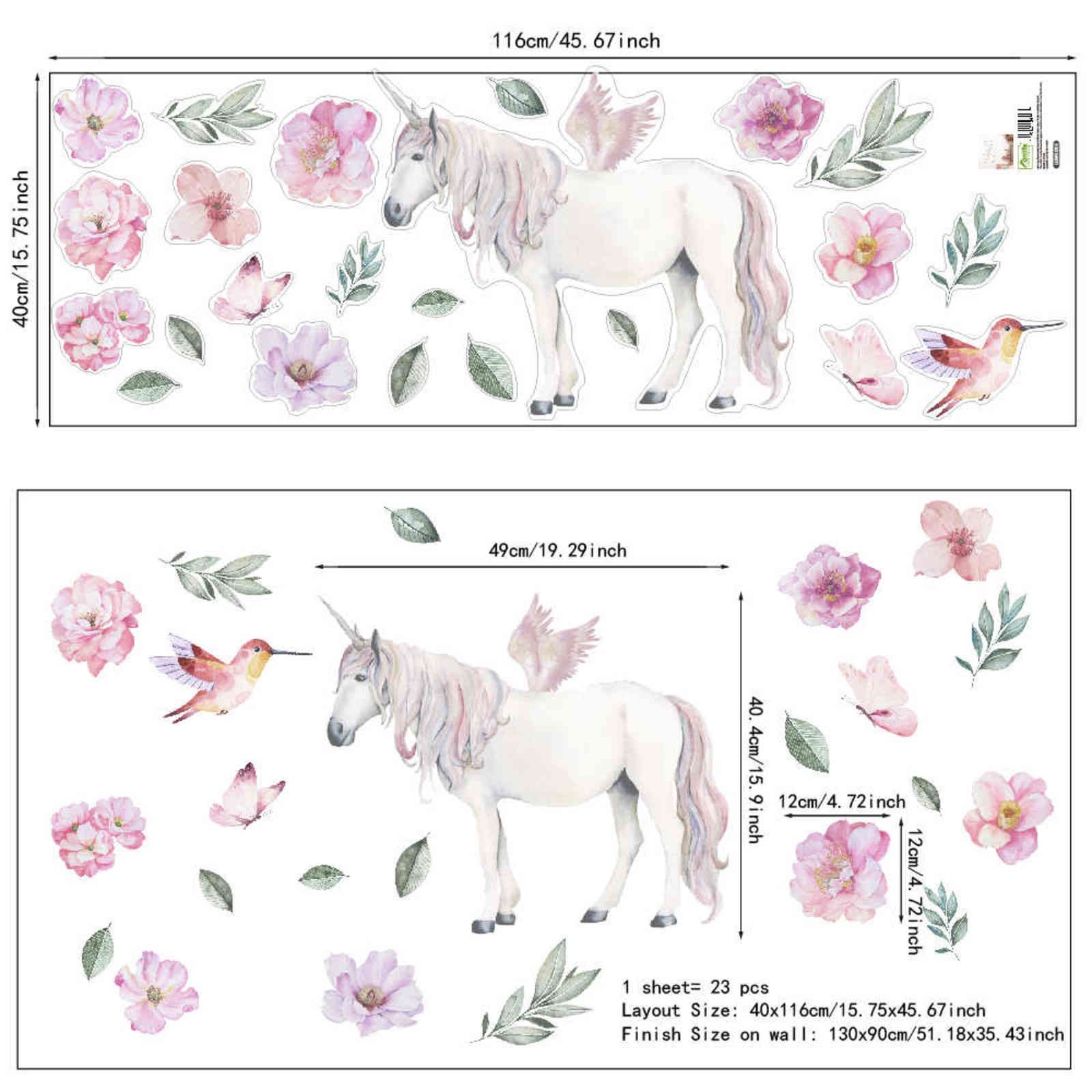 Unicorno tra flower-40x116cm 0.46sqm