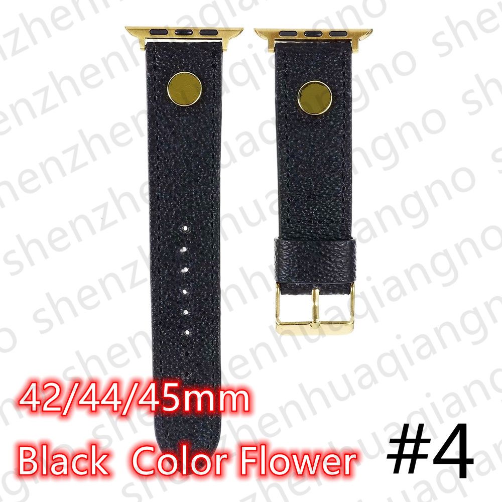 4 # 42 / 44 / 45mm 검은 색 꽃